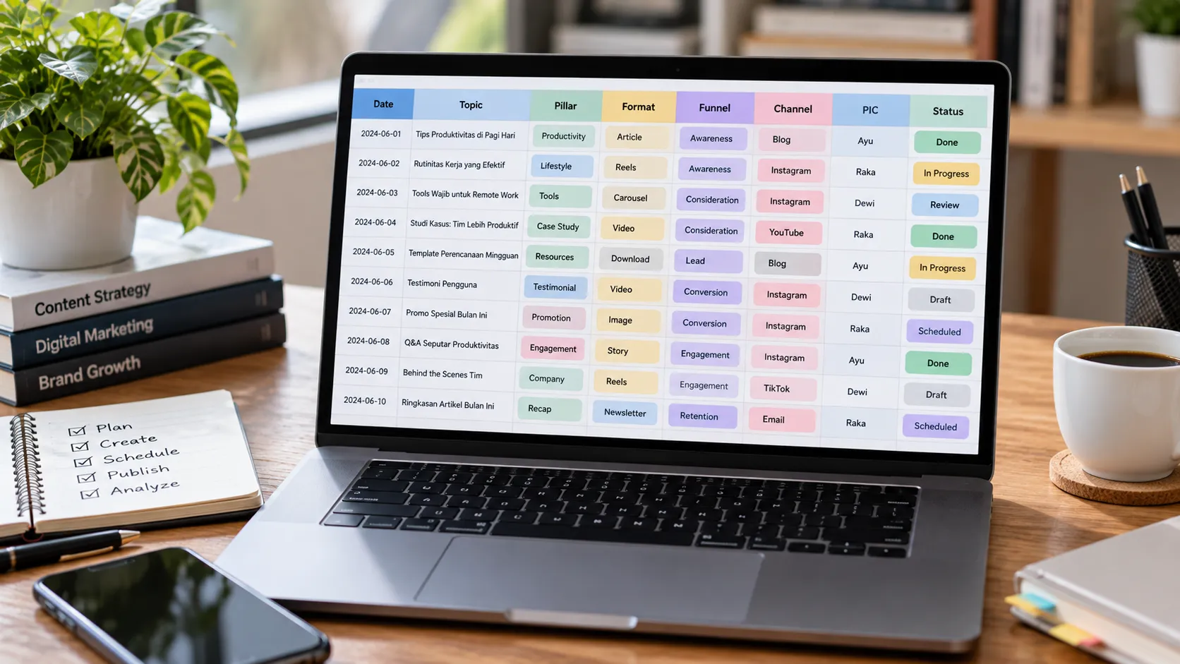 Cara Membuat Kalender Konten